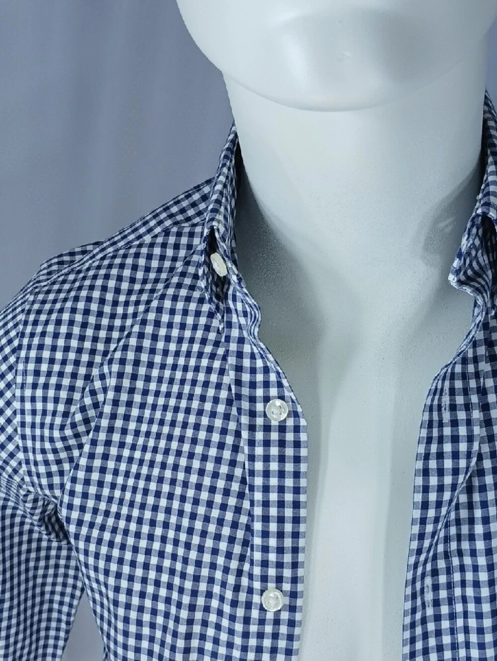 J. Crew blue and White Gingham Button-Up cotton Shirt